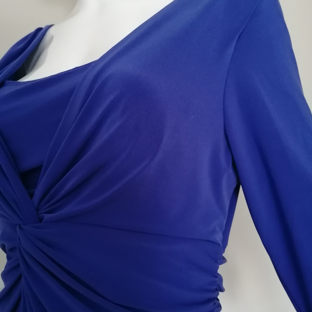 Chaps Long Sleeve Dress in Deep Blue - Picture 7 of 8